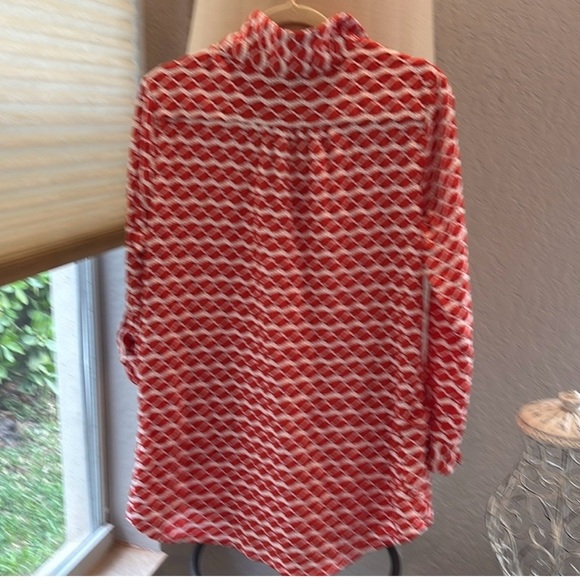 Forcynthia Beachwear Coverup in Orange and White Size Large - Picture 2 of 6